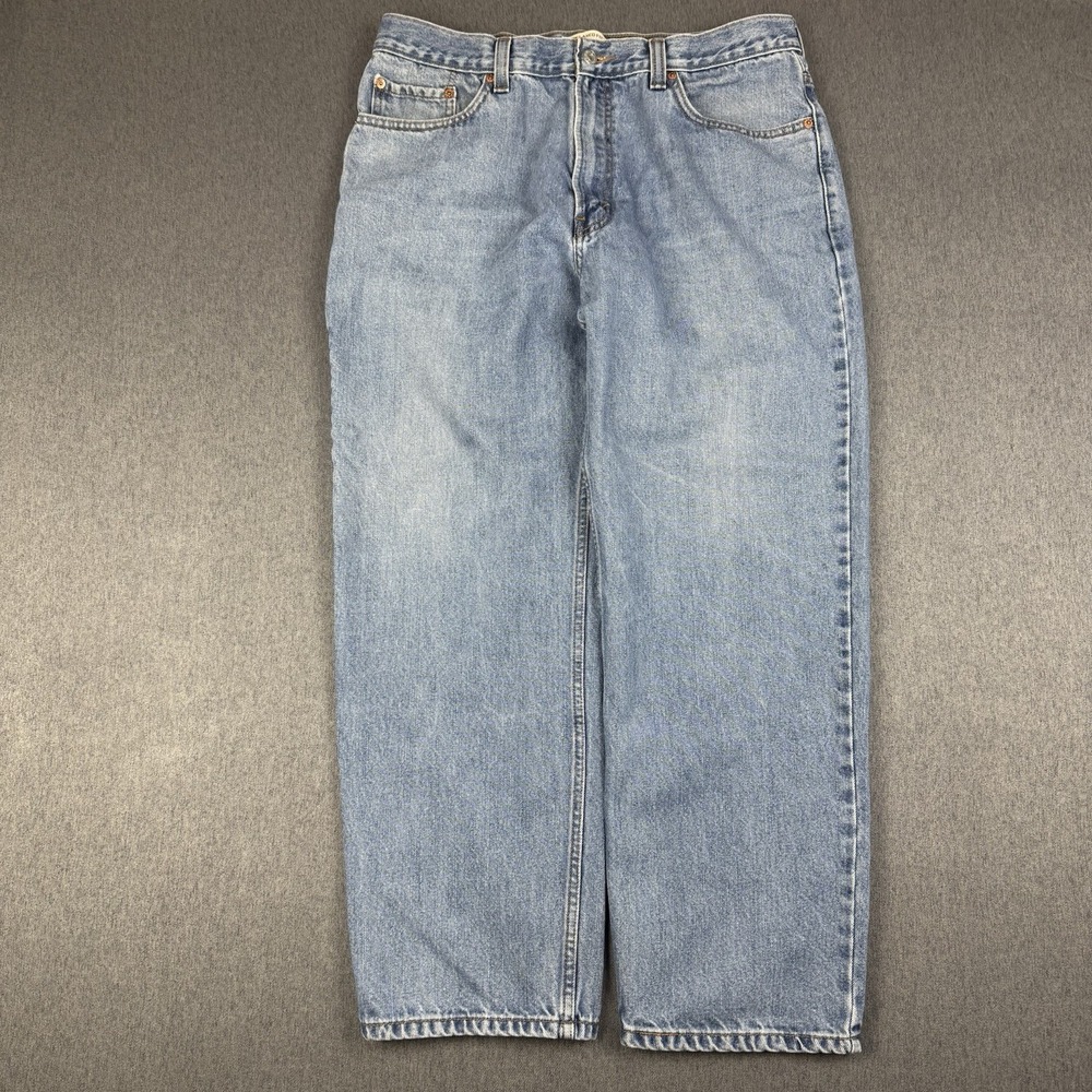 Vintage Levi's 550 Relaxed Fit Jeans 36x30 Light Wash Distressed Y2K Denim Pants